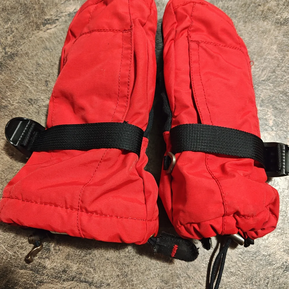 Lands' End Kids' Bright Red Mittens